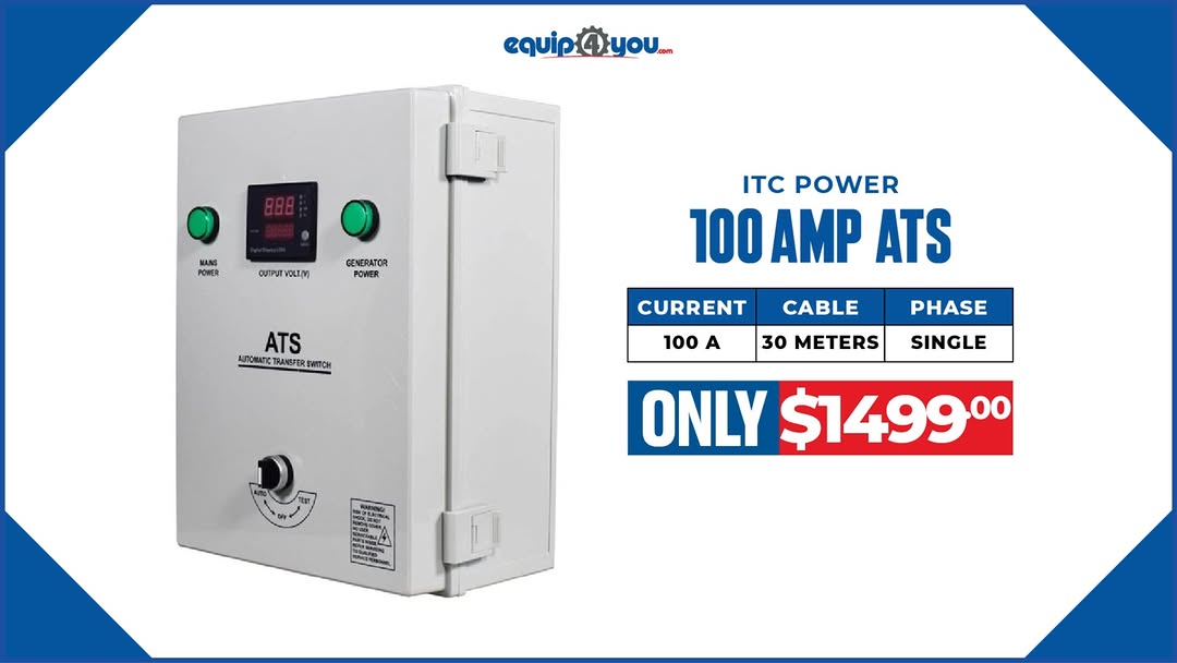 ITC Power 100 AMP Automatic Transfer Switch – Only $1,499