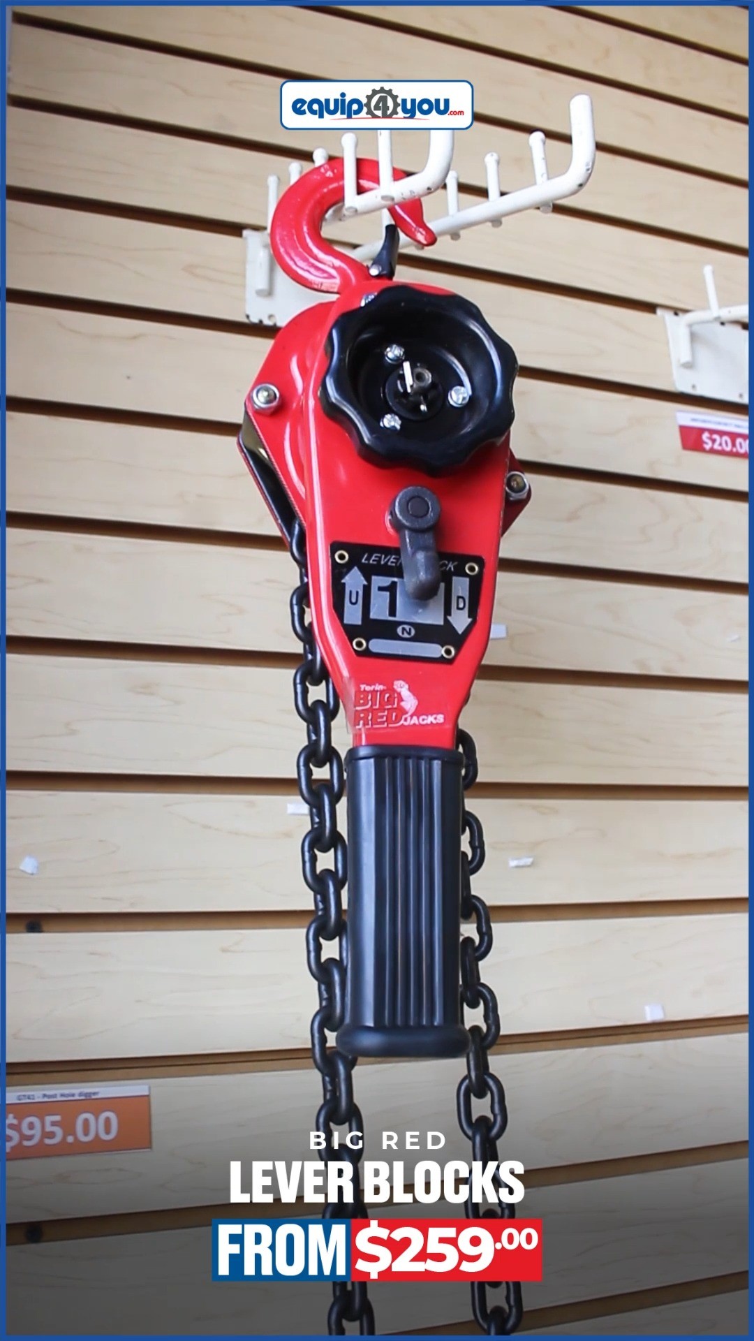 Big Red Lever Blocks From $259 at Equip4You