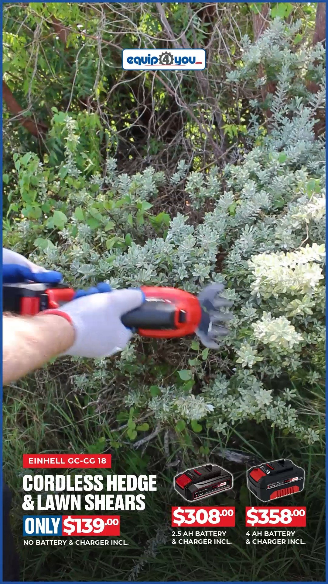 Einhell GC-CG 18 Cordless Hedge & Lawn Shears – From $139 at Equip4You