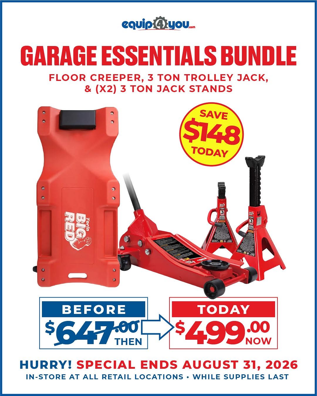 Garage Essentials Bundle – Save $148 BBD (Now $499)
