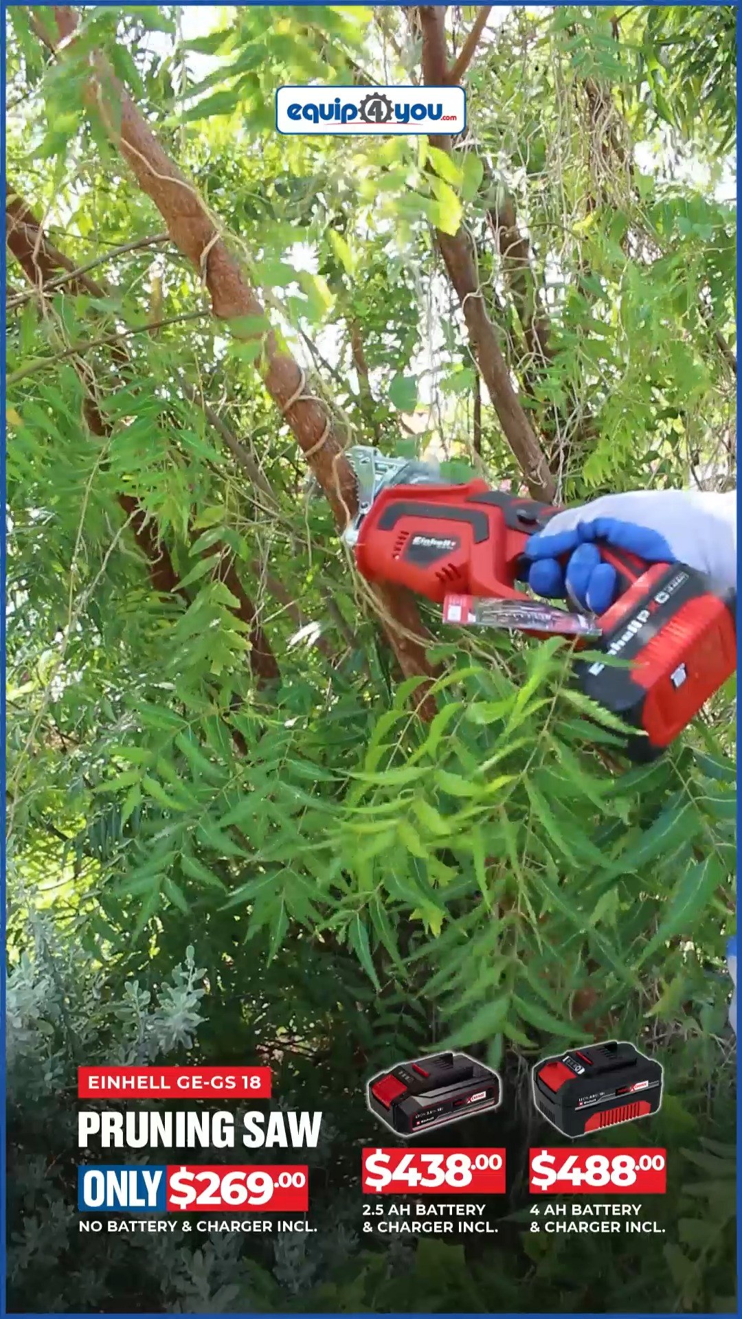 Einhell GE-GS 18 Pruning Saw – From $269 at Equip4You