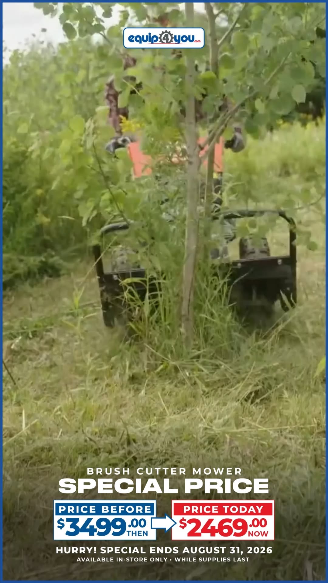 Brush Cutter Mower Special Price – Now $2469 (Was $3499)