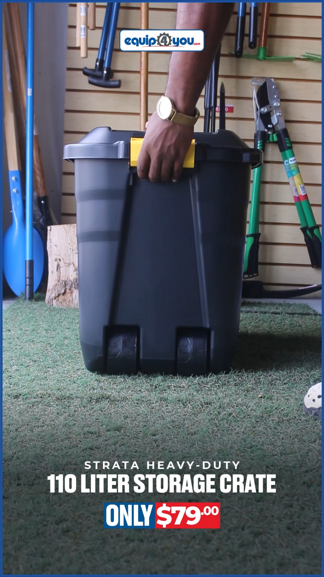 Strata Heavy-Duty 110 Liter Storage Crate – Only $79
