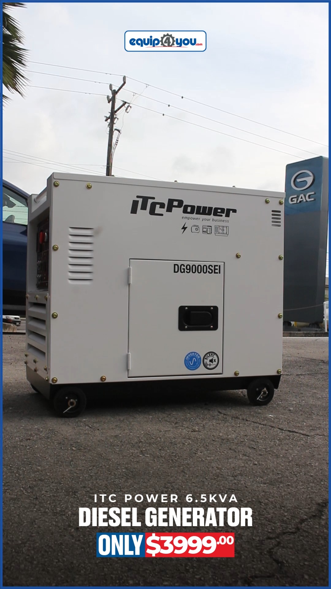 ITC Power 6.5KVA Diesel Inverter Generator – Only $3,999