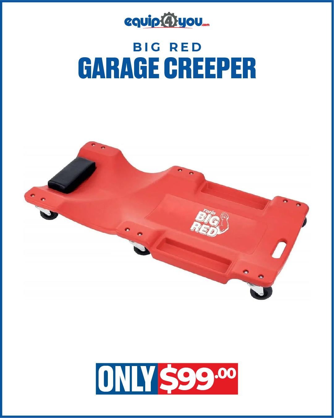 Big Red Garage Creeper – Only $99 BBD