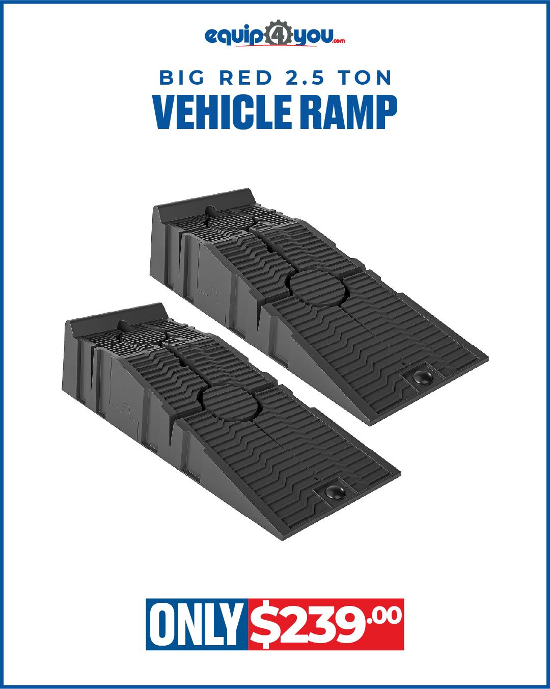 Big Red 2.5 Ton Vehicle Ramp – Only $239.00
