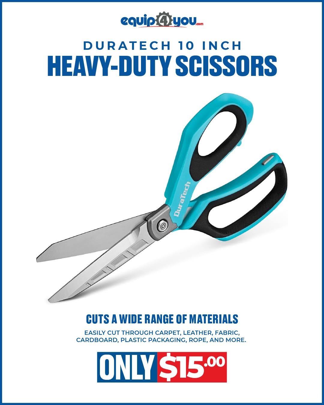 Duratech 10" Heavy-Duty Scissors – Only $15.00