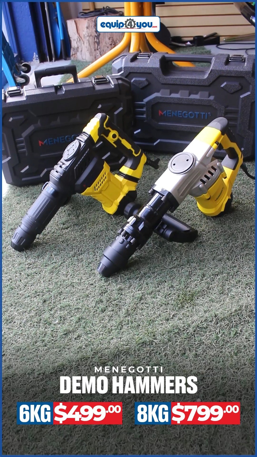 Menegotti Demo Hammers – 6KG $499 | 8KG $799 at Equip4You