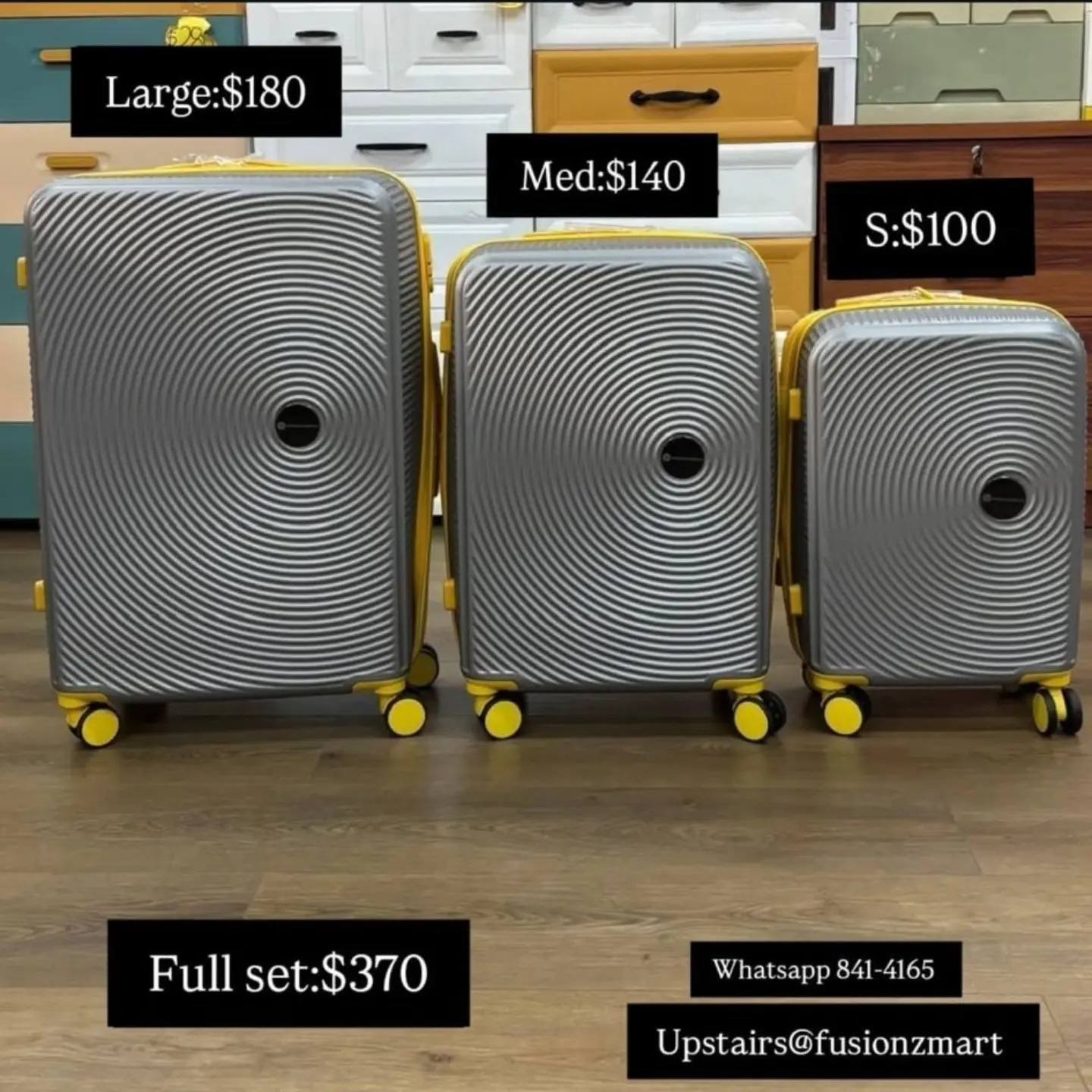 Suitcase Sets Available at Fusionz Mart – Multiple Sizes & Styles