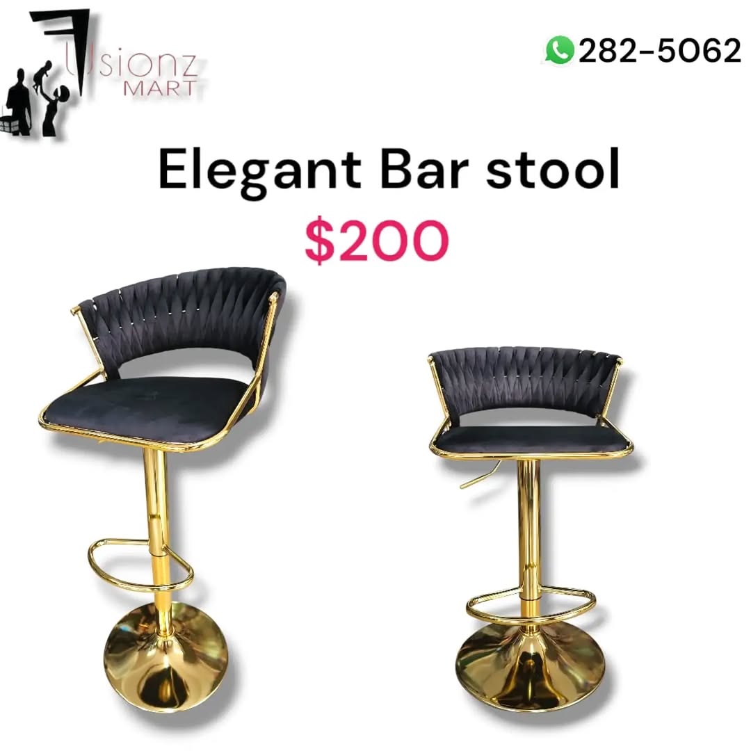 Elegant Bar Stools & Chairs – $200 Each at Fusionz Mart