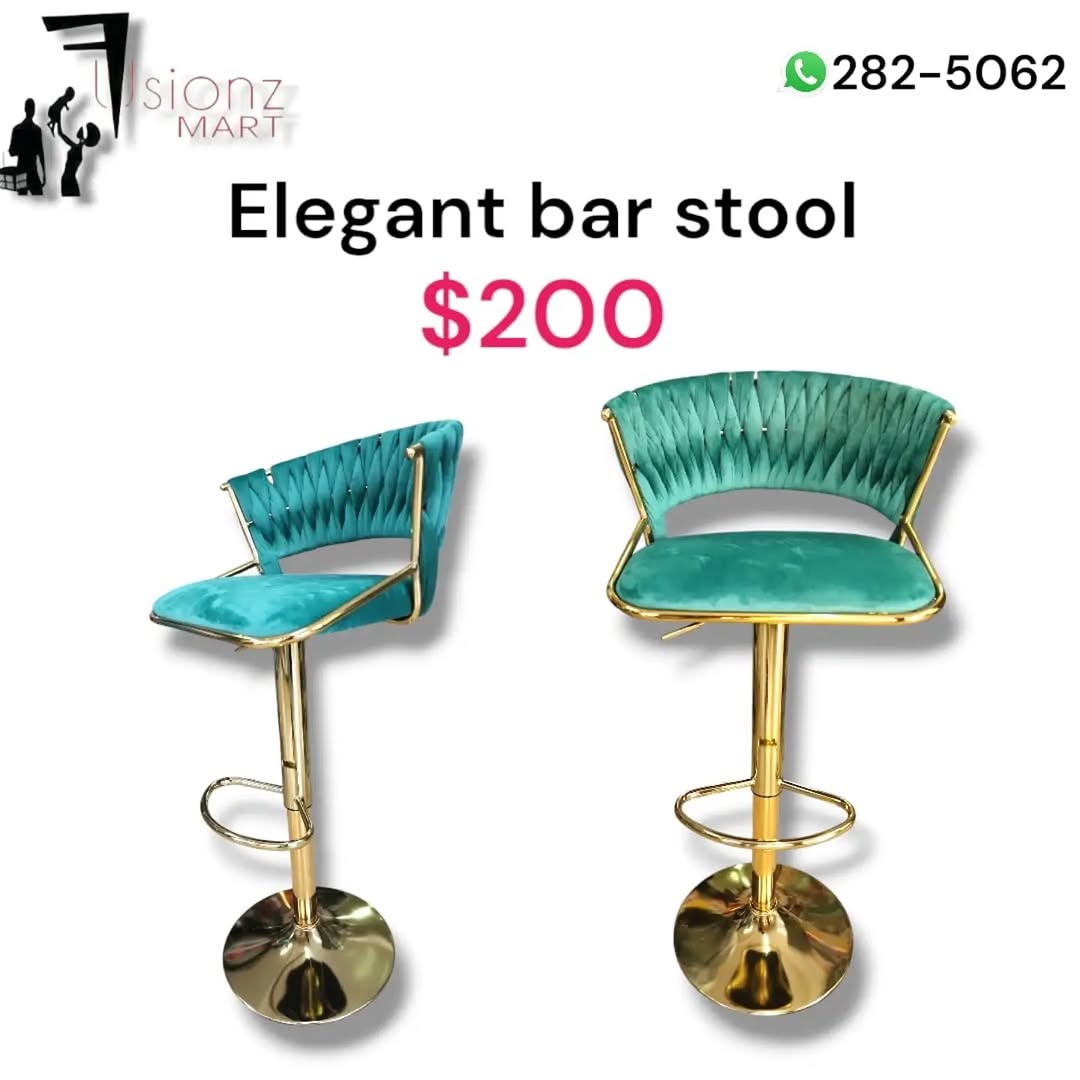 Elegant Bar Stools & Chairs – $200 Each at Fusionz Mart