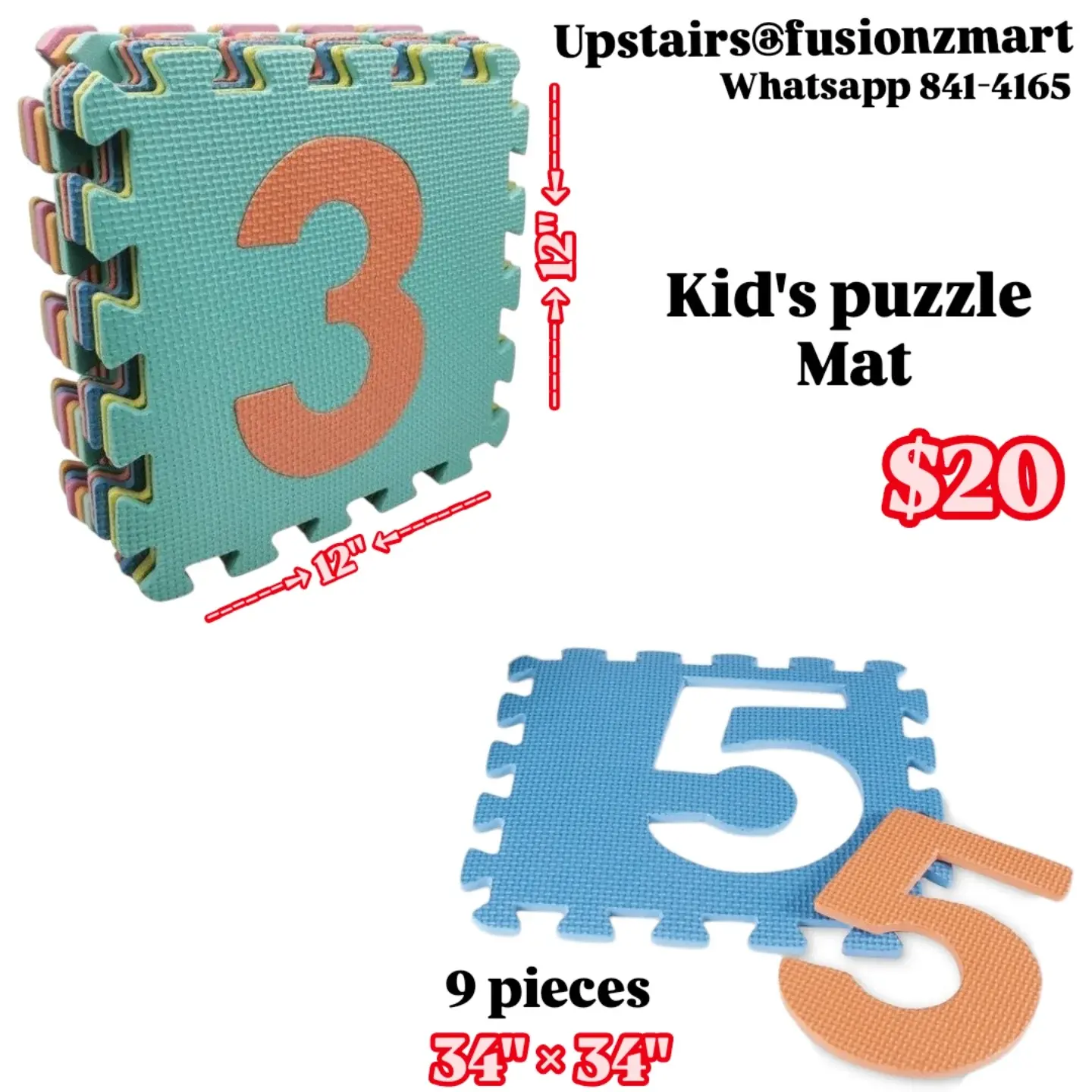 Kids' Puzzle Mats from $20 – Upstairs @ Fusionz Mart