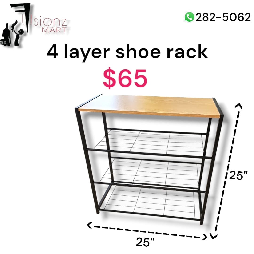 New Arrivals: Side Table $20, Multifunctional Storage Rack $25, 4-Layer Shoe Rack $65 at Fusionz Mart