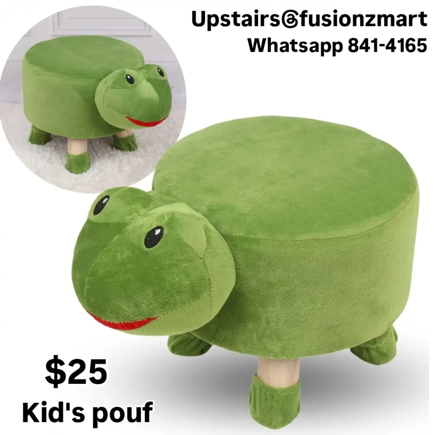 Kids' Animal Poufs at $25 – Available Upstairs at Fusionz Mart