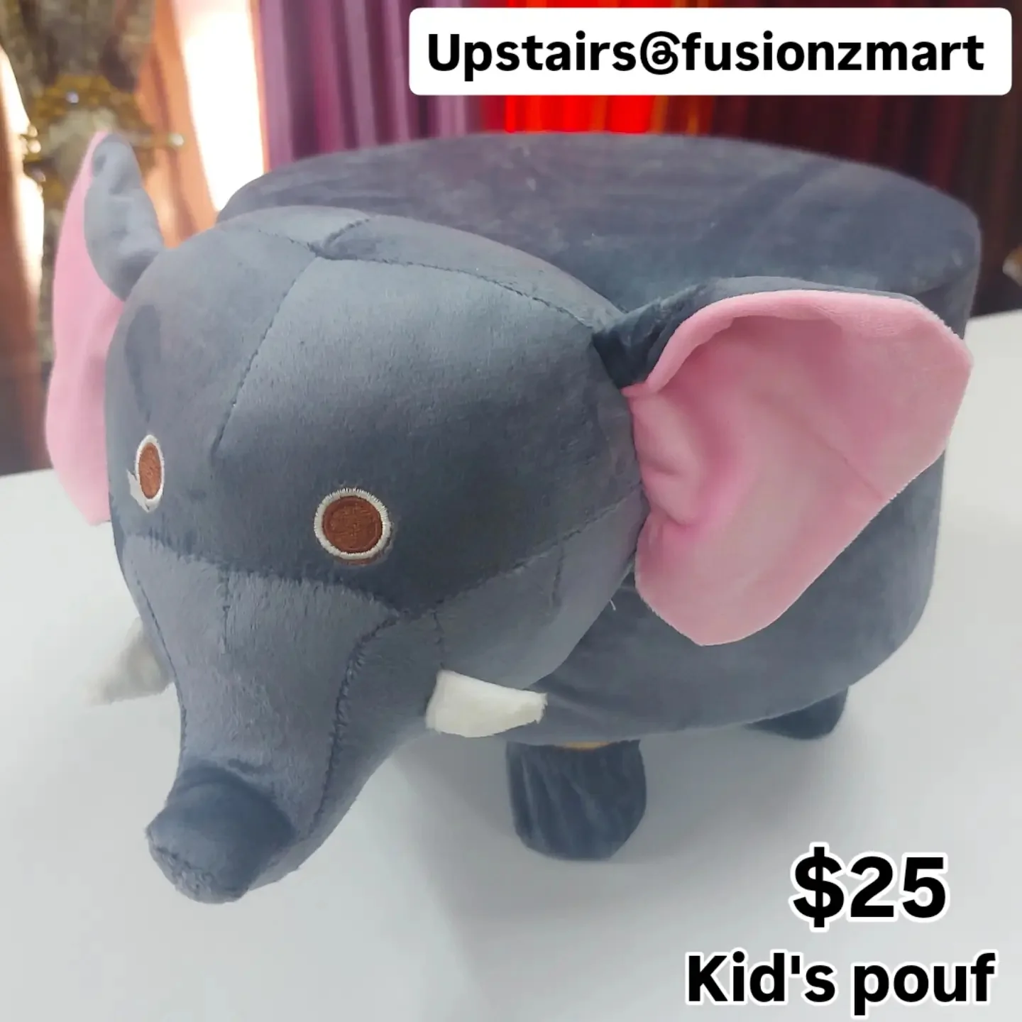 Kids' Animal Poufs at $25 – Available Upstairs at Fusionz Mart