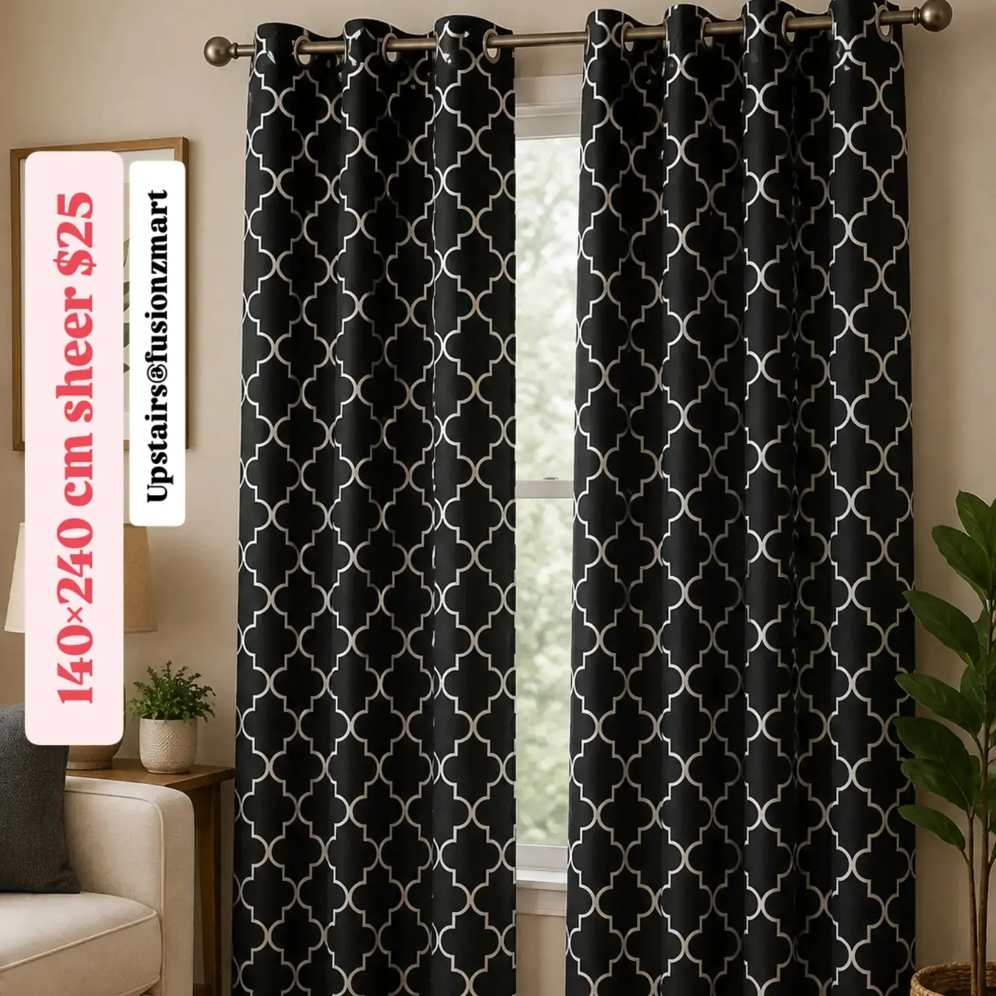 Fusionz Mart Curtains – Blackout, Semi-Blackout & Sheer from $25