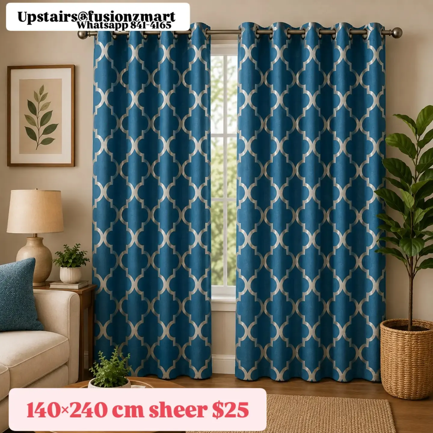Fusionz Mart Curtains – Blackout, Semi-Blackout & Sheer from $25