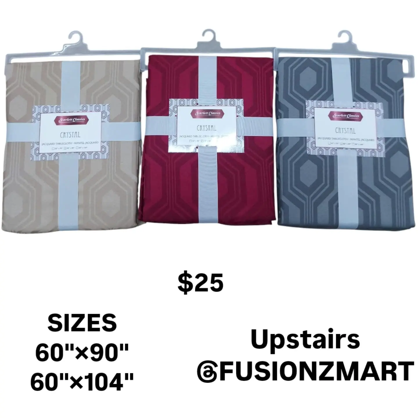 Jacquard Tablecloths from $25 at Fusionz Mart