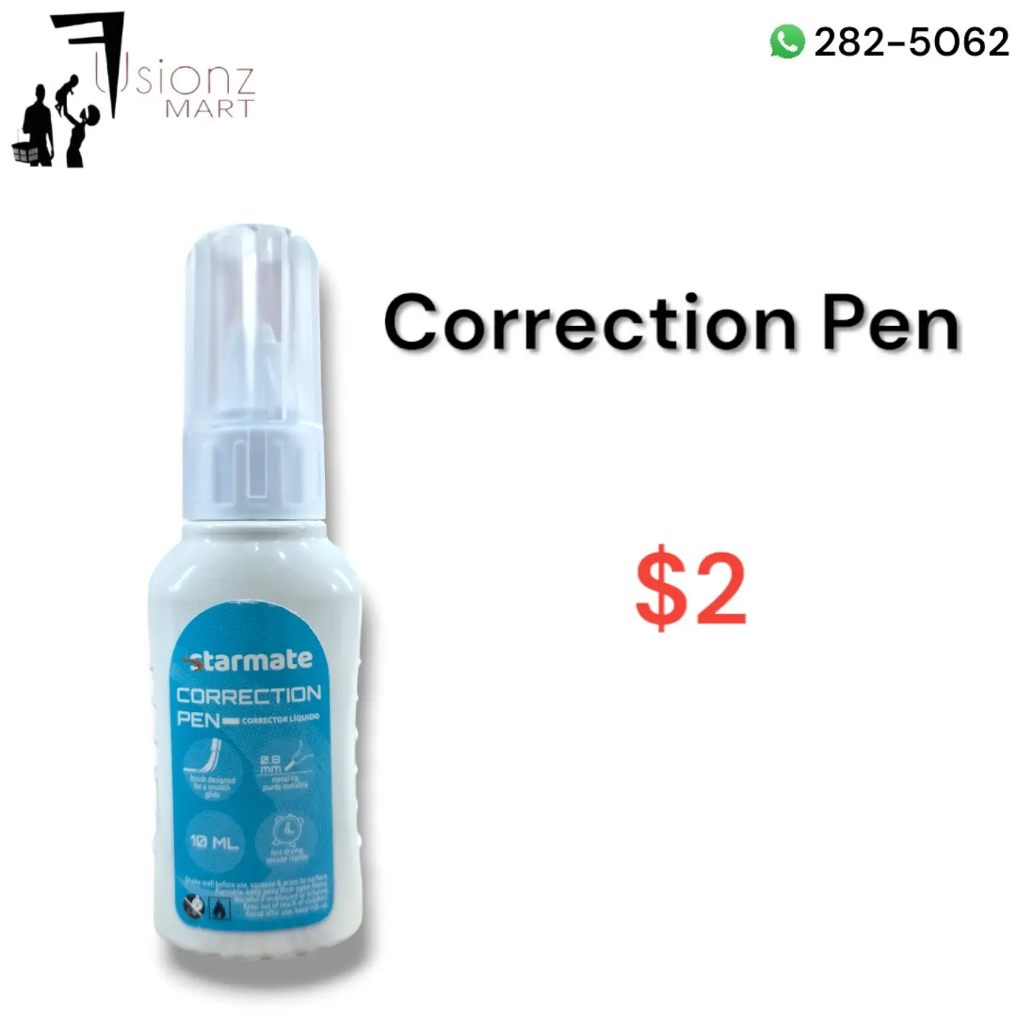 Fusionz Mart School Supplies – Correction Pens $2, Rulers $2 Each, Crayons $5 Each