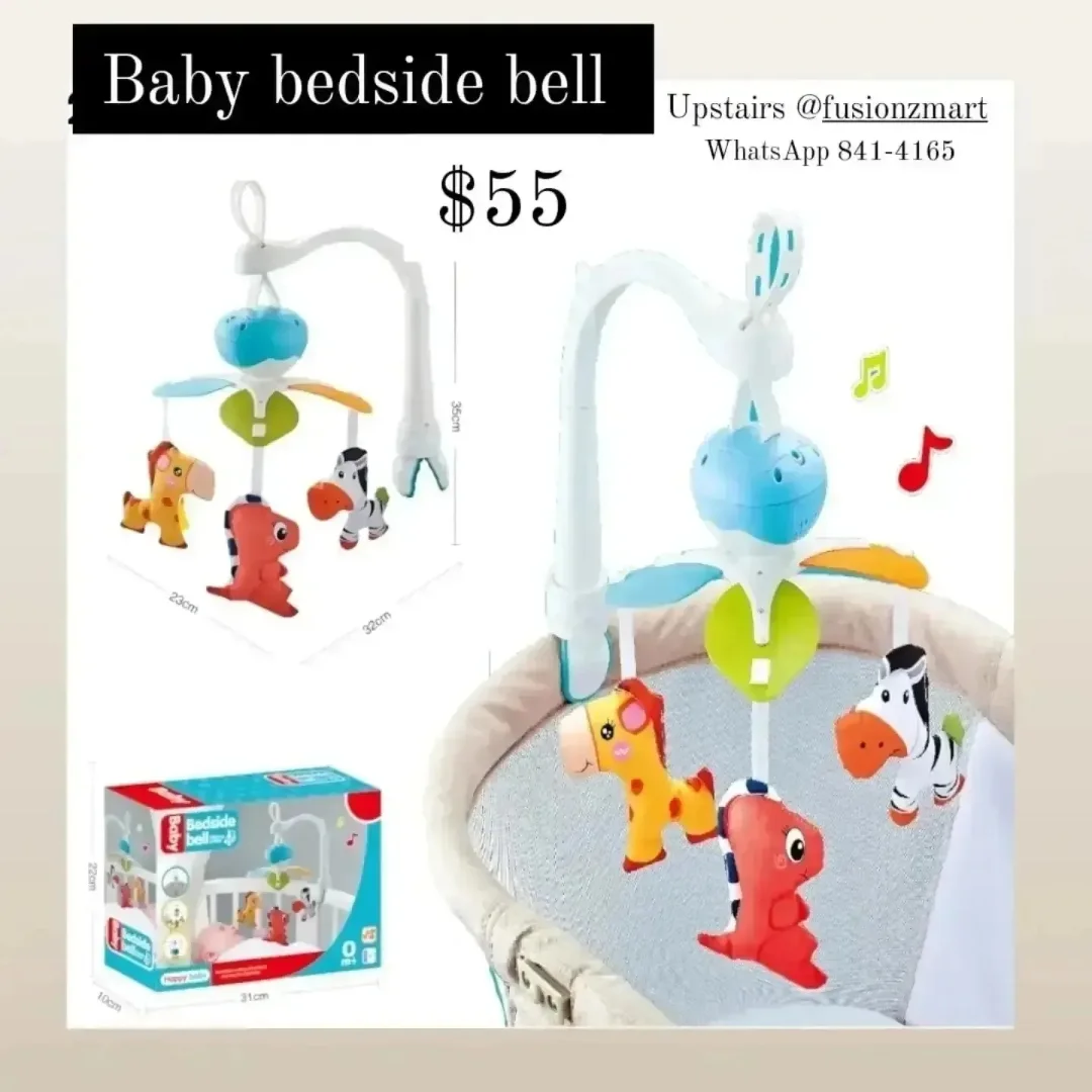 Anti-Lost Wrist Link $15, Baby Bedside Bell $55 & Music Mobile $70 at Fusionz Mart