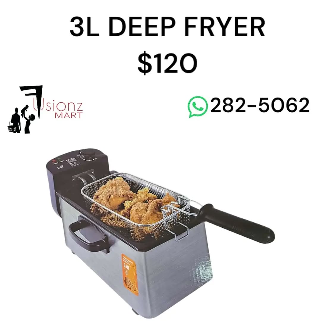 Deep Fryers from $100 – Single, Double Basket & 3L Options at Fusionz Mart