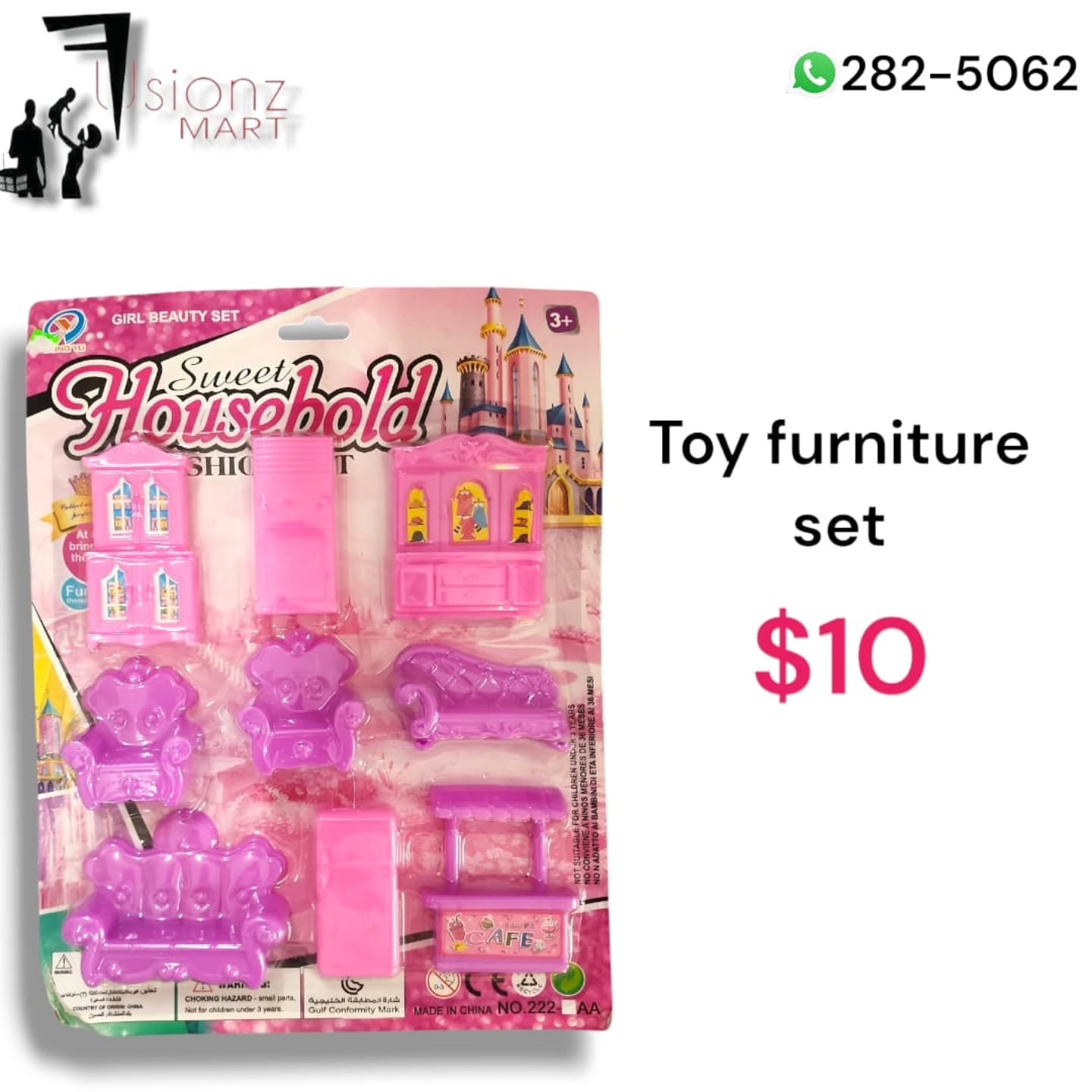 Fusionz Mart Toy Sets – Kitchen Set $20, Furniture Set $10, Doctor Set $25