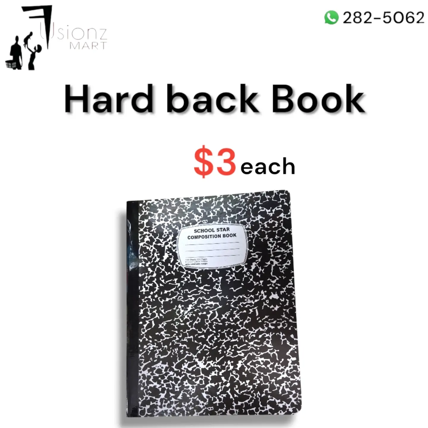 Back-to-School Stationery at Fusionz Mart – Hard Back Books $3, Jumbo Pencils $6, Pencil Cases $7