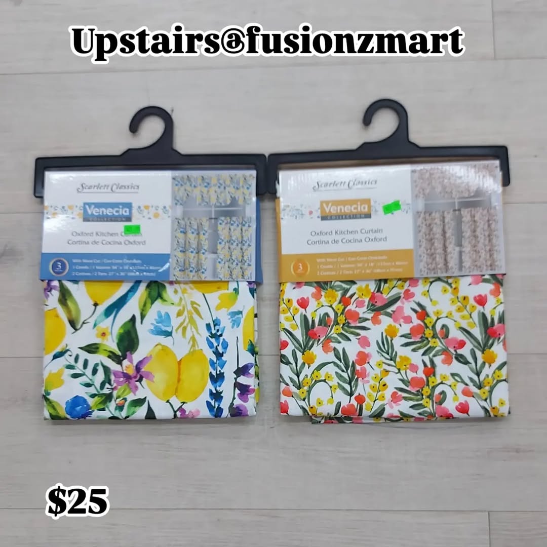 Kitchen & Bathroom Window Curtains – $25 at Fusionz Mart