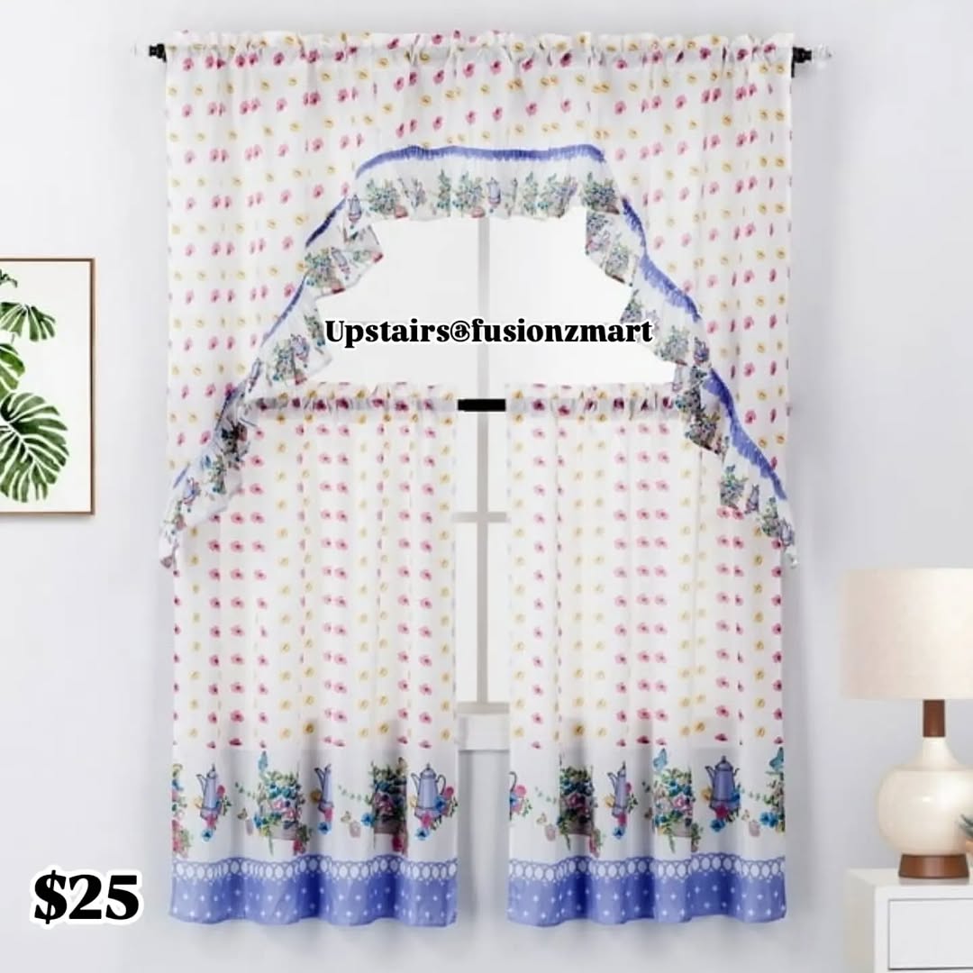 Kitchen & Bathroom Window Curtains – $25 at Fusionz Mart