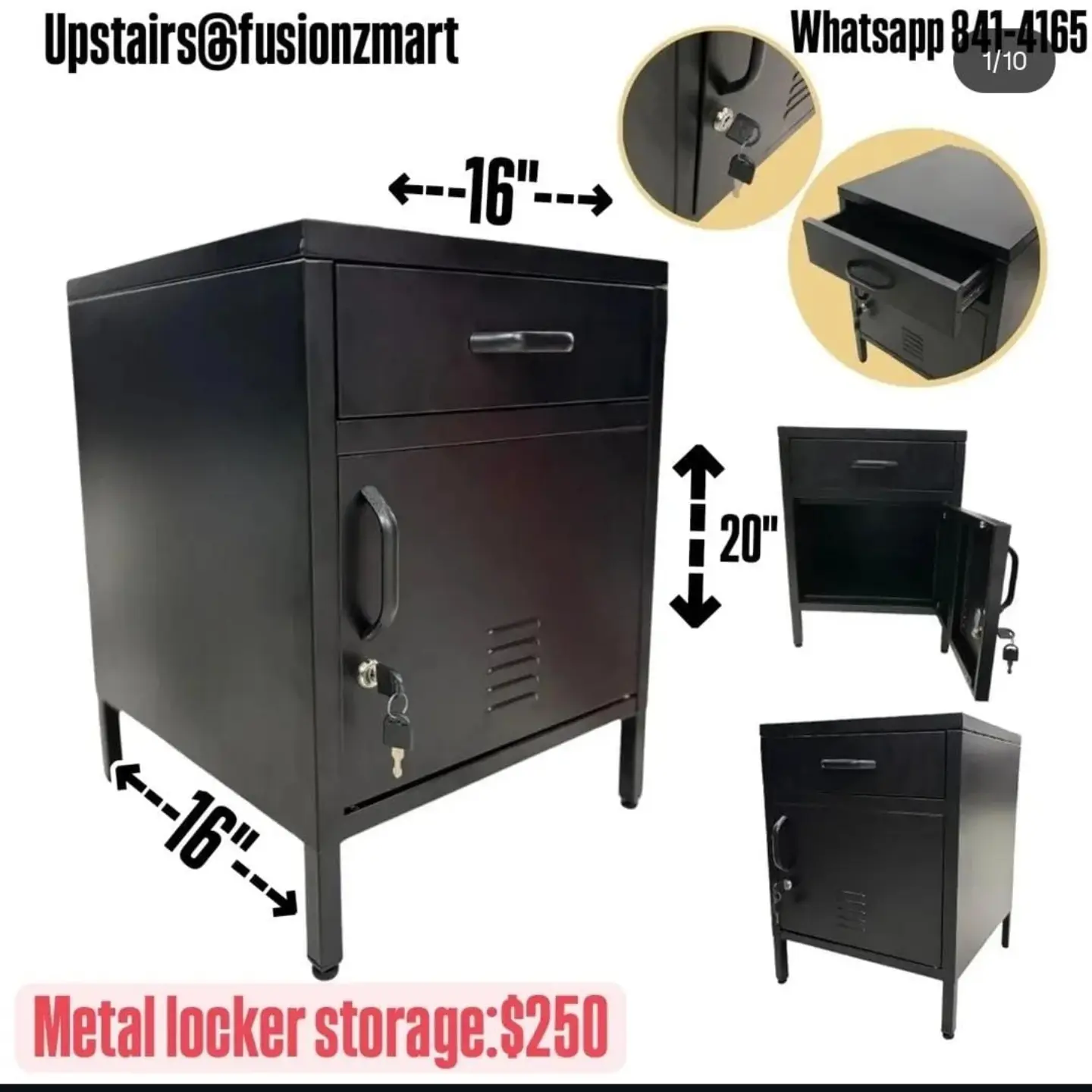 Drawers & Metal Locker Storage Available at Fusionz Mart