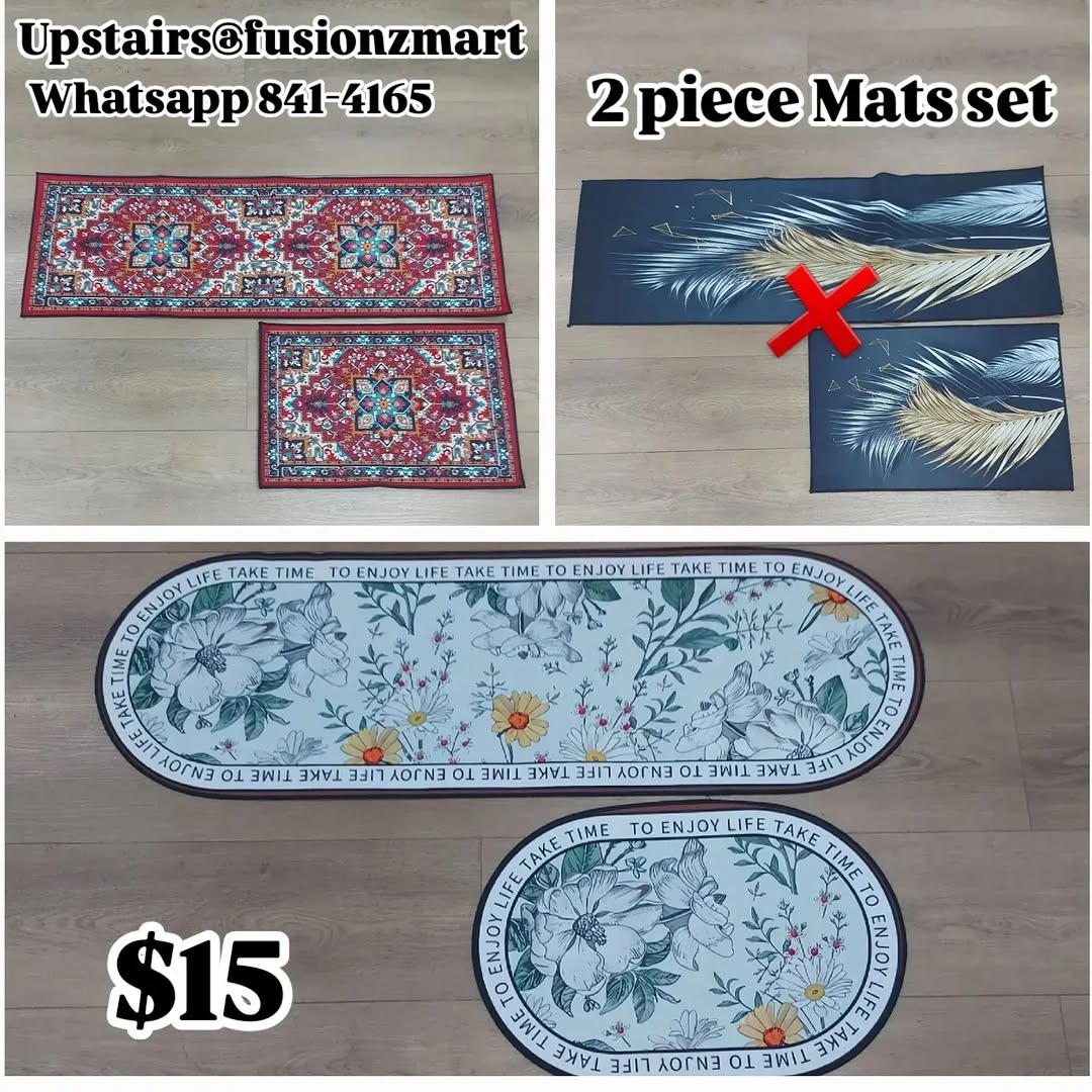Kitchen & Floor Mats from $15 at Fusionz Mart