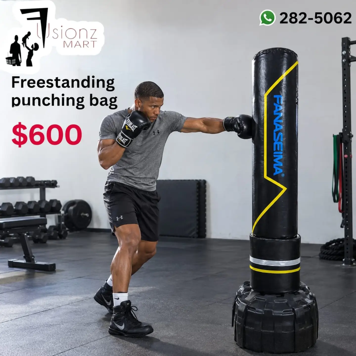 Freestanding Punching Bag – $600 at Fusionz Mart