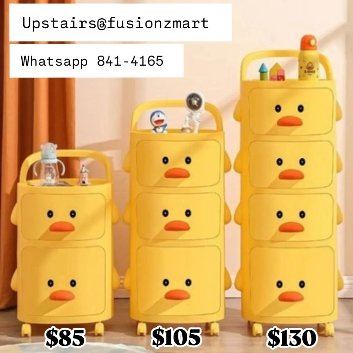 Duck-Themed & Wave Drawer Storage Units Available at Fusionz Mart