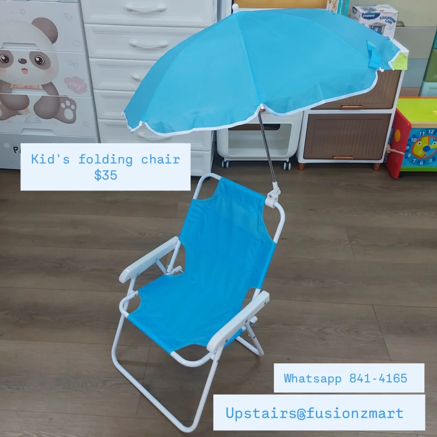 Kid's Folding Chairs with Umbrella – From $35 at Fusionz Mart