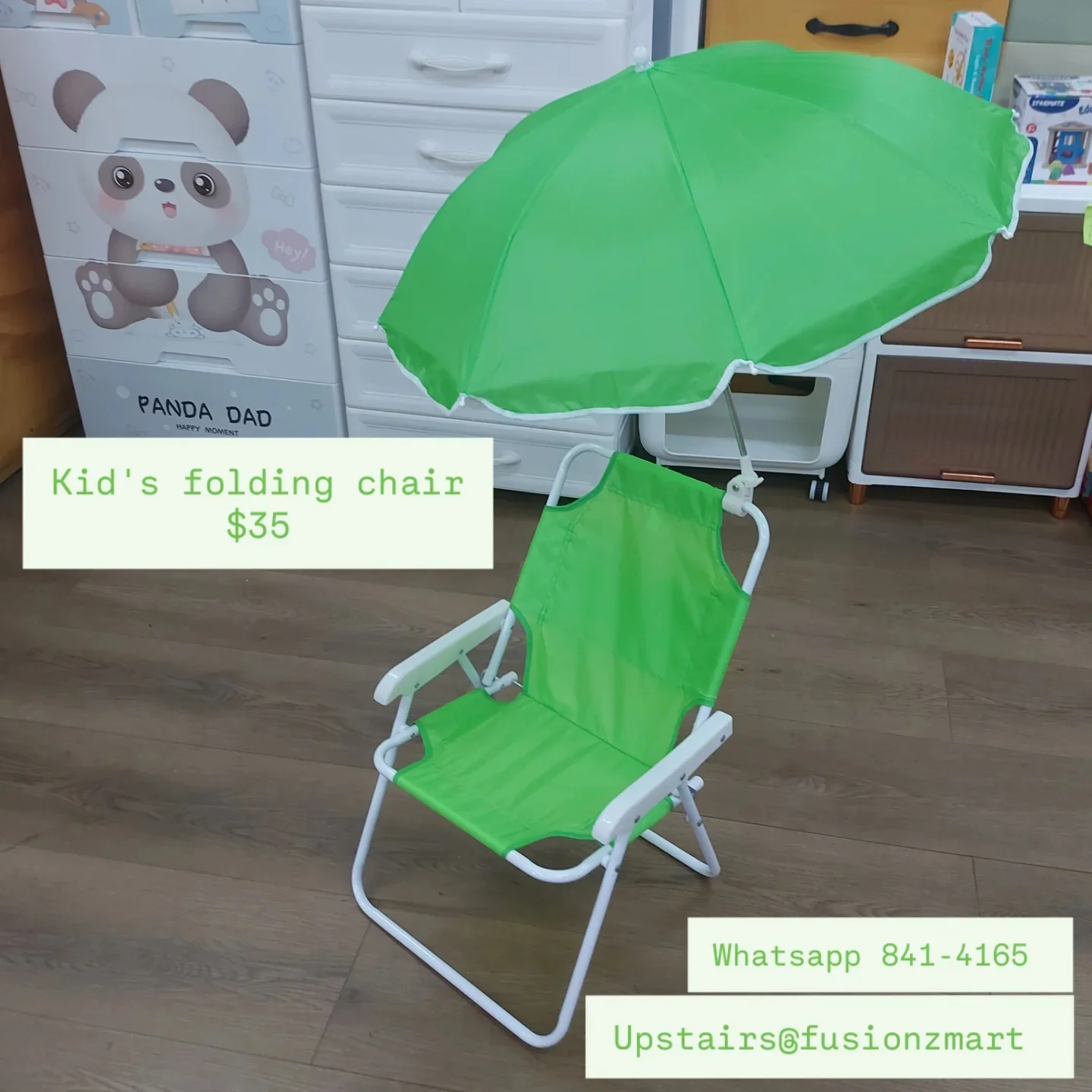 Kid's Folding Chairs with Umbrella – From $35 at Fusionz Mart
