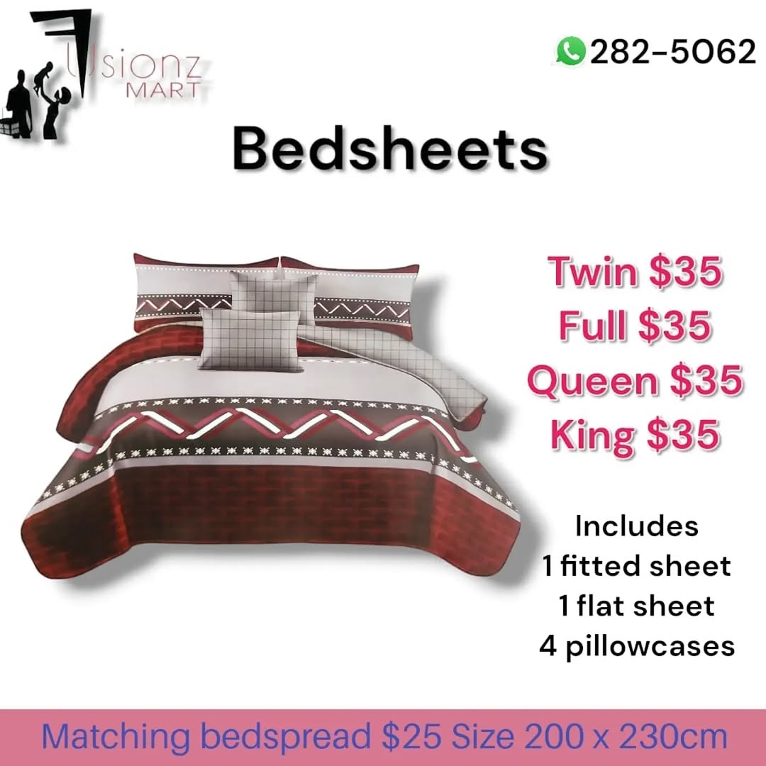 Bedsheets from $35 – All Sizes Same Price at Fusionz Mart