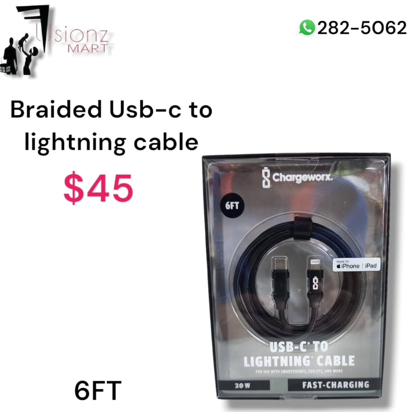 Fusionz Mart USB Cables – 6-in-1, Braided USB-C to Lightning & Lanyard 4-in-1 from $20