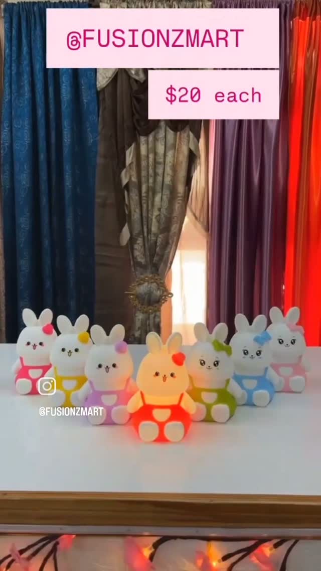 Light Bunny Night Lights – $20 Each at Fusionz Mart