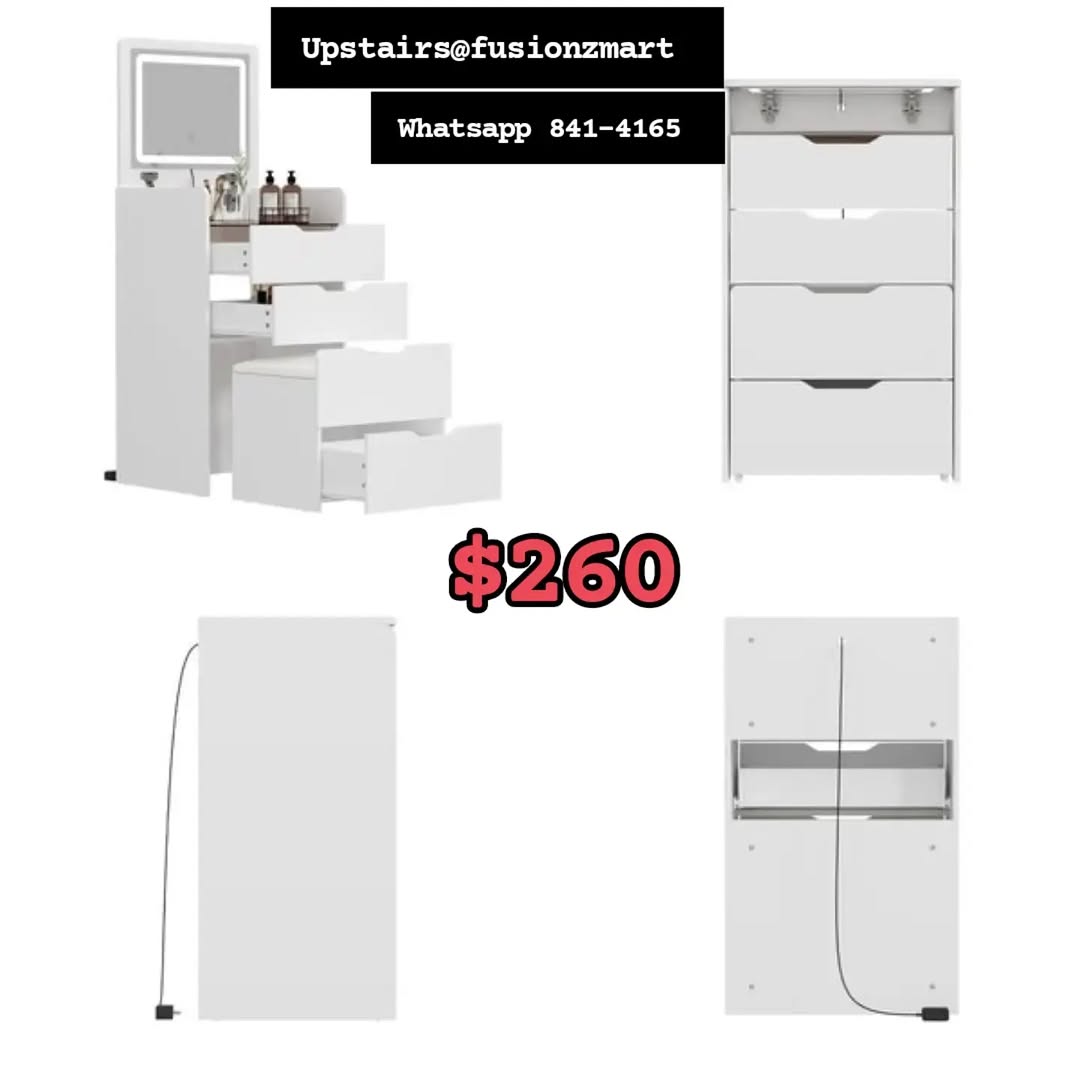 Fusionz Mart Upstairs – Bedside Tables from $45 & Vanity Dressing Table $260