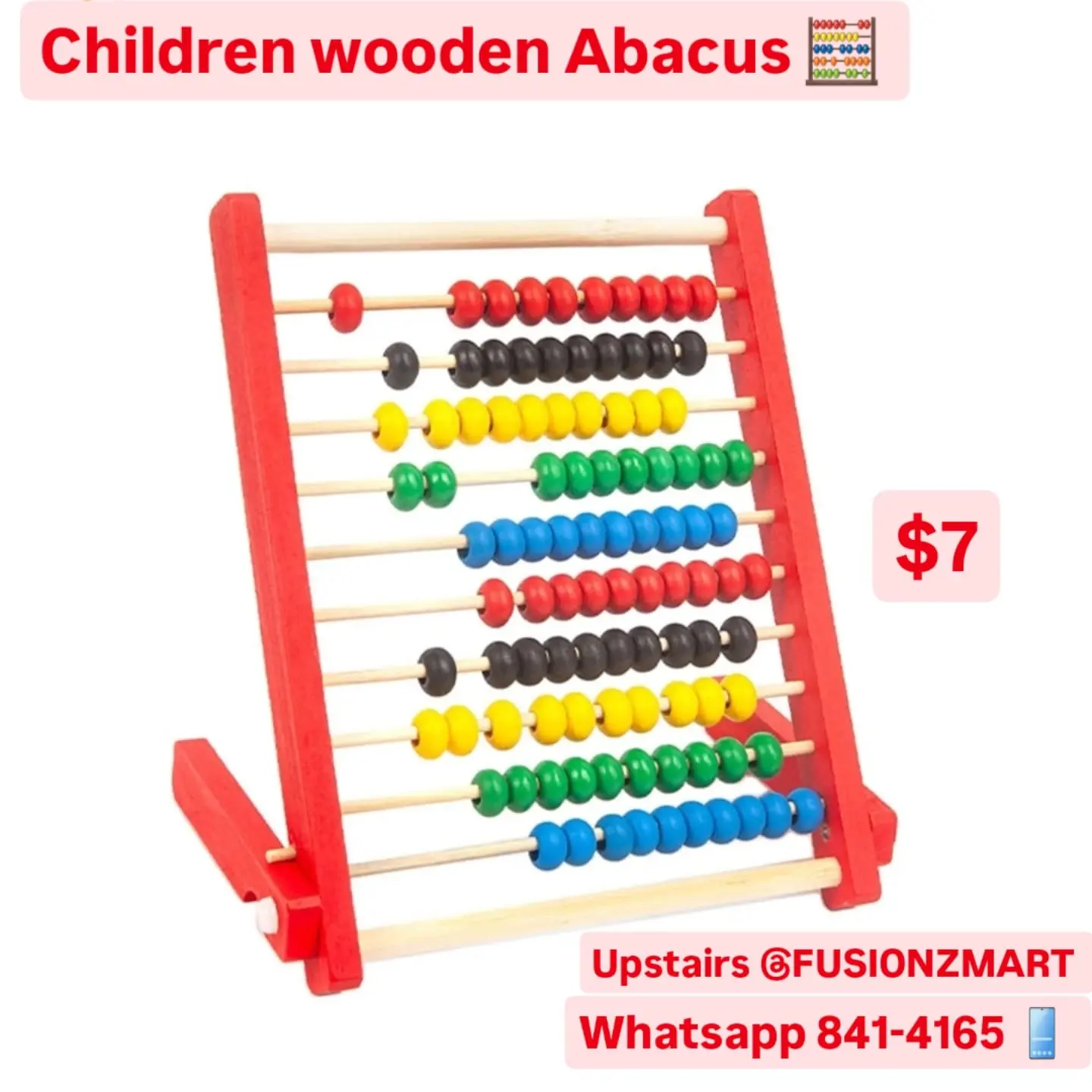 Children's Wooden Abacus – $7 at Fusionz Mart