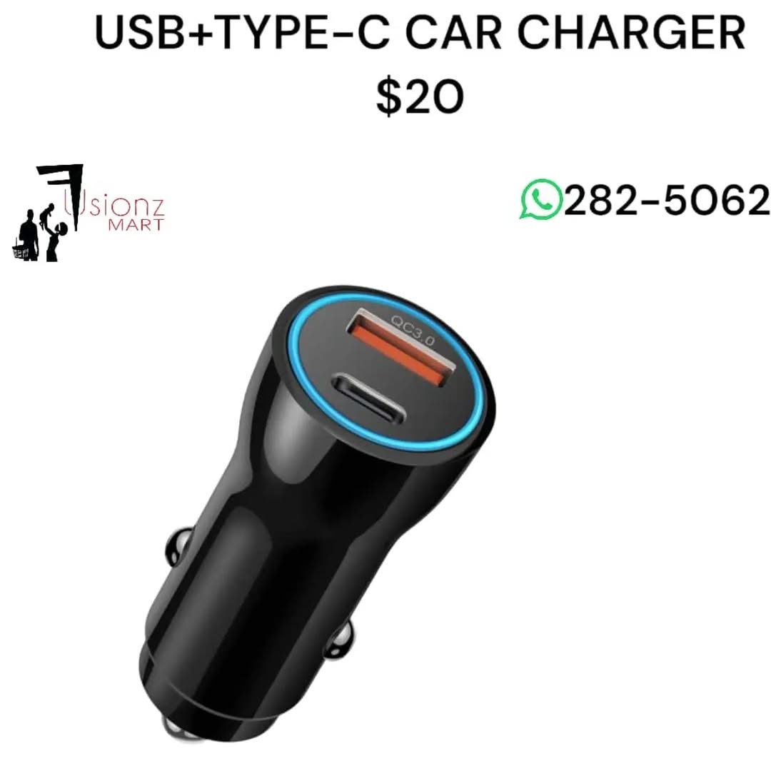 New Arrivals: Wireless Lavalier Microphone $25, USB+Type-C Car Charger $20 & Earbuds $25 at Fusionz Mart