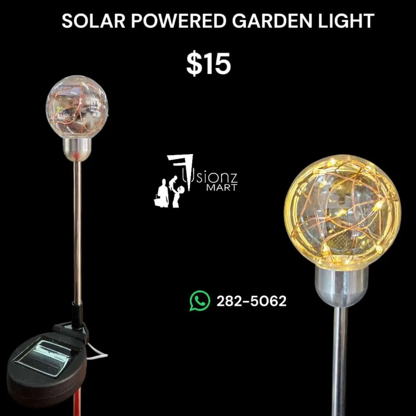 Solar Powered Garden Lights – $15 at Fusionz Mart