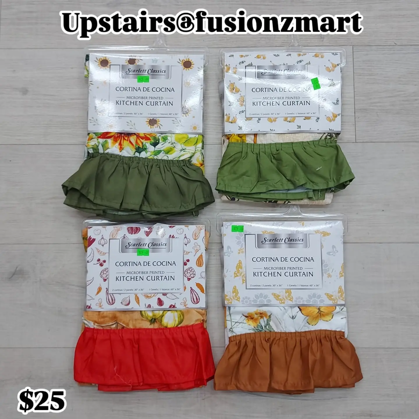Kitchen & Bathroom Window Curtains – $25 Each at Fusionz Mart