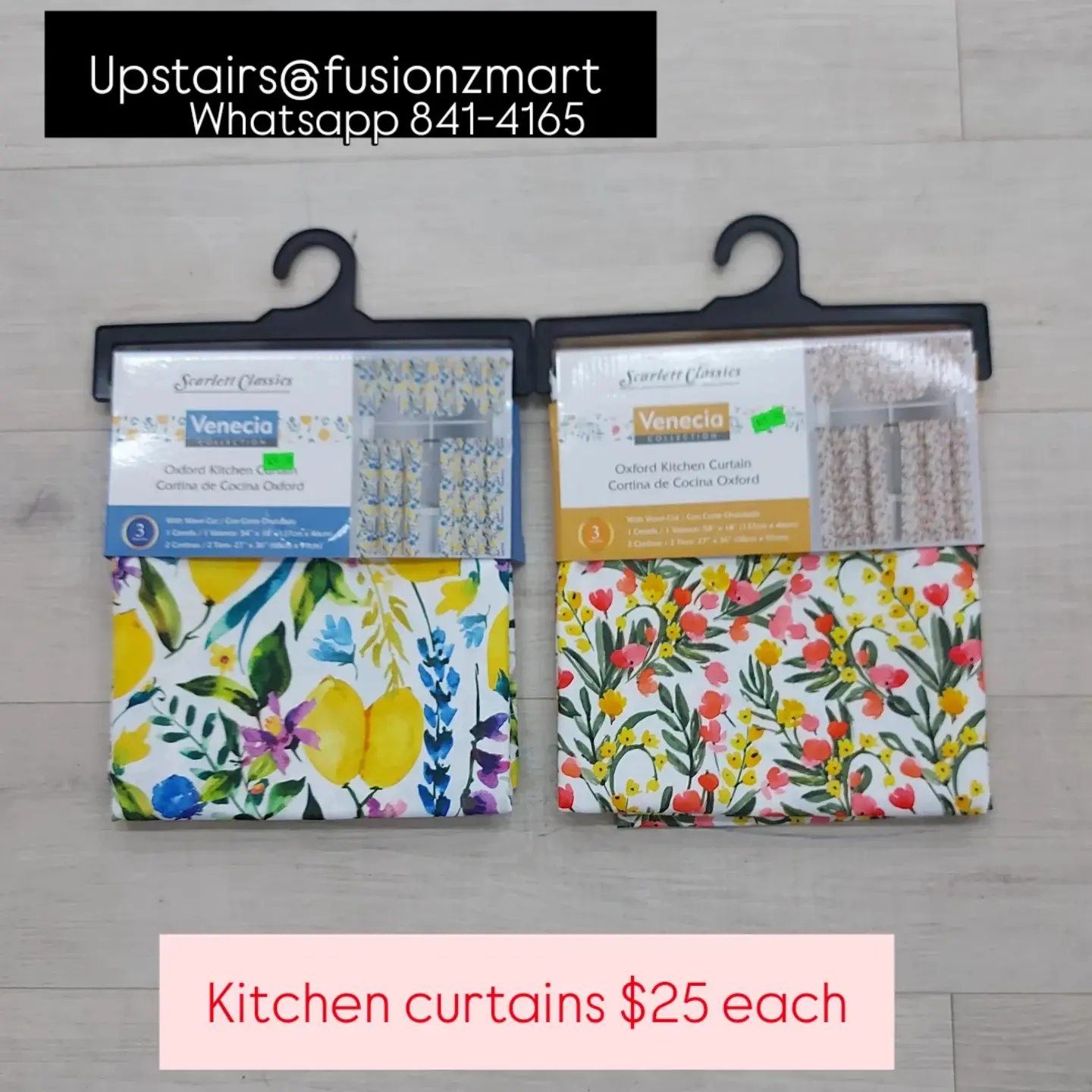 Kitchen & Bathroom Window Curtains – $25 Each at Fusionz Mart