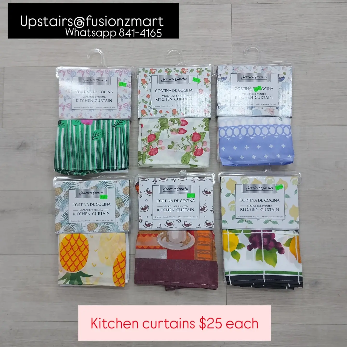 Kitchen & Bathroom Window Curtains – $25 Each at Fusionz Mart