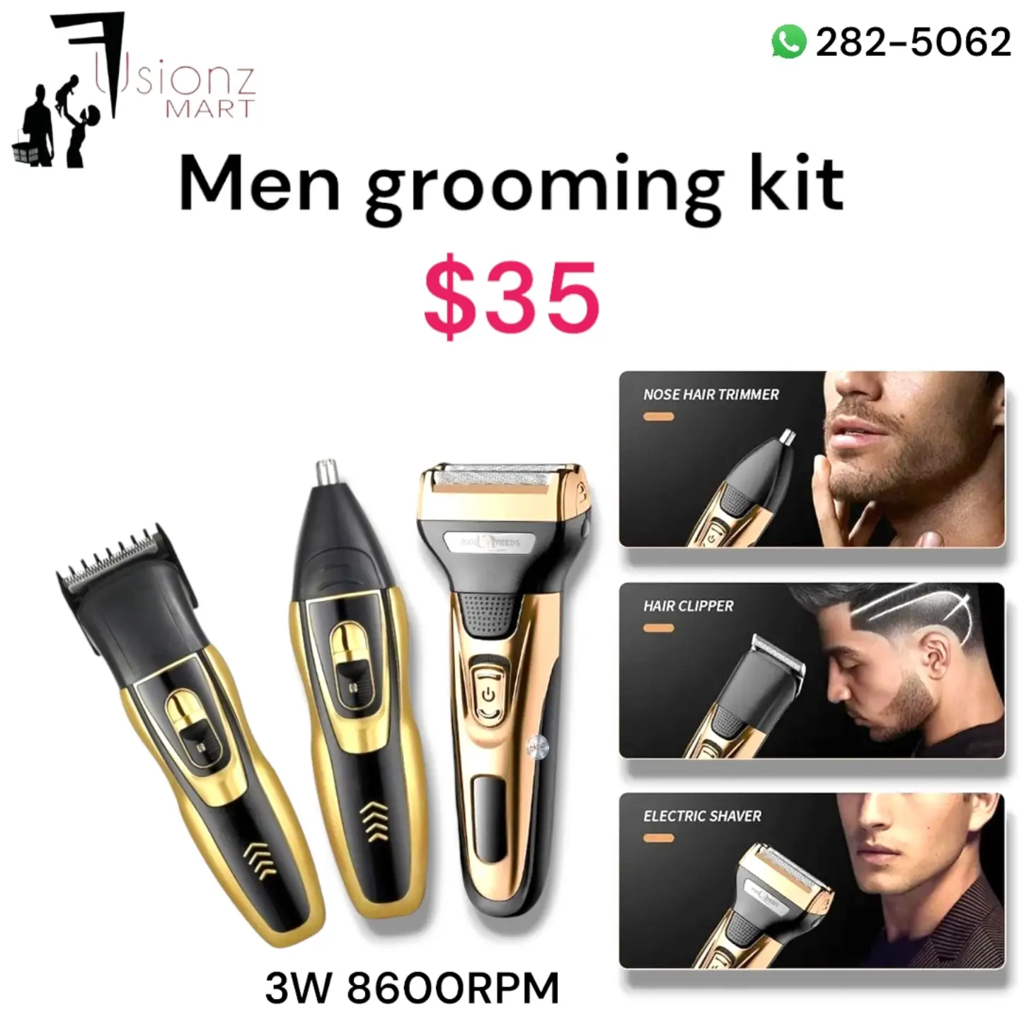 Men's Grooming Kits & Hair Trimmers Available at Fusionz Mart