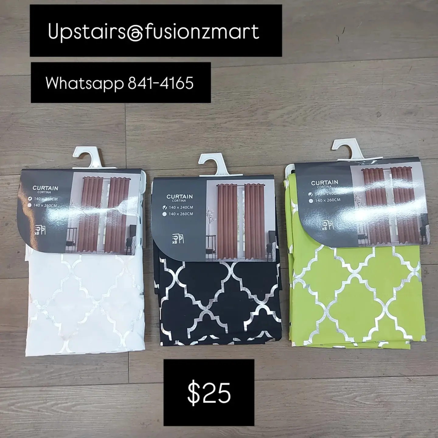Curtains from $25 – Upstairs at Fusionz Mart