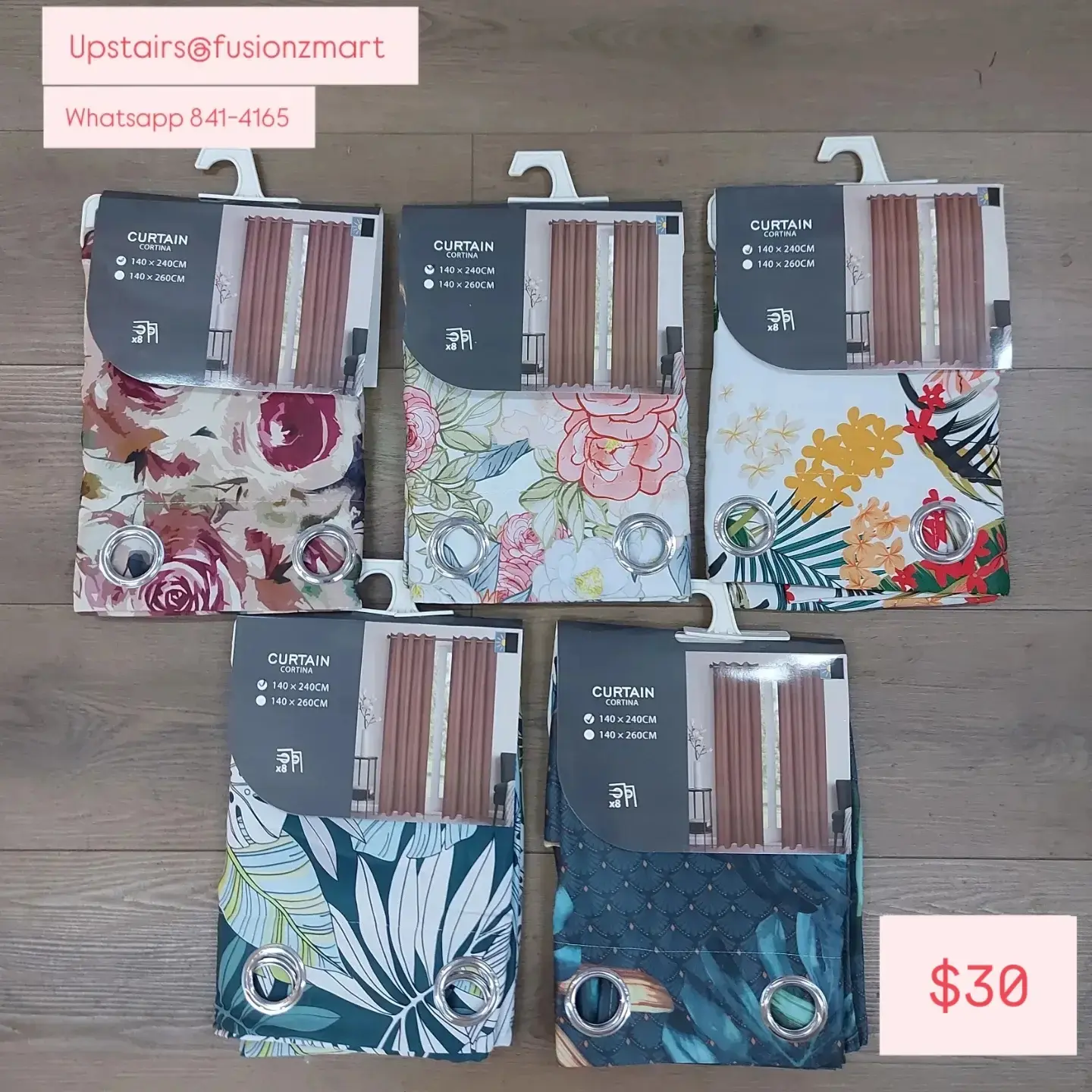 Curtains from $25 – Upstairs at Fusionz Mart