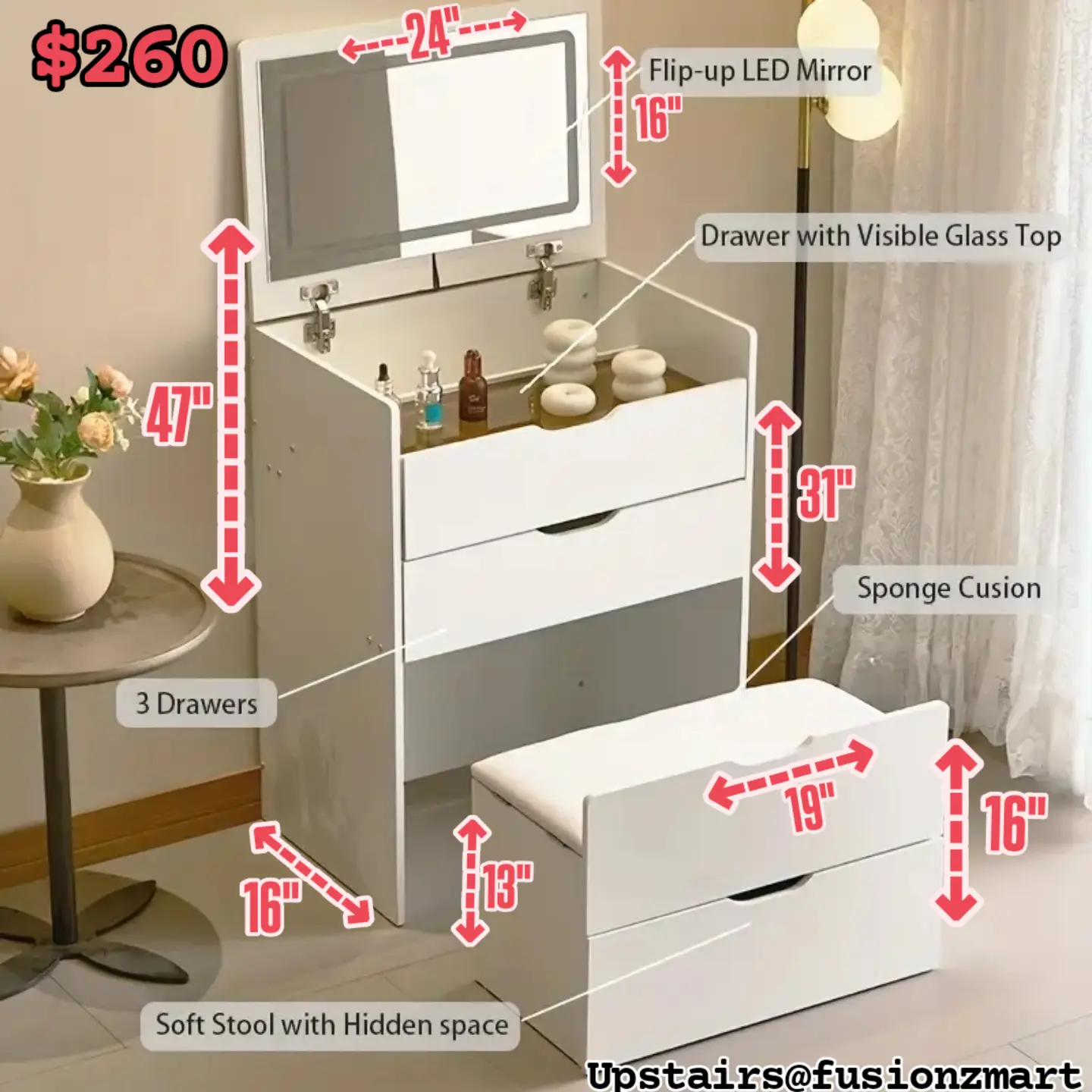 New Arrivals: Vanity Dressing Tables at Fusionz Mart Upstairs