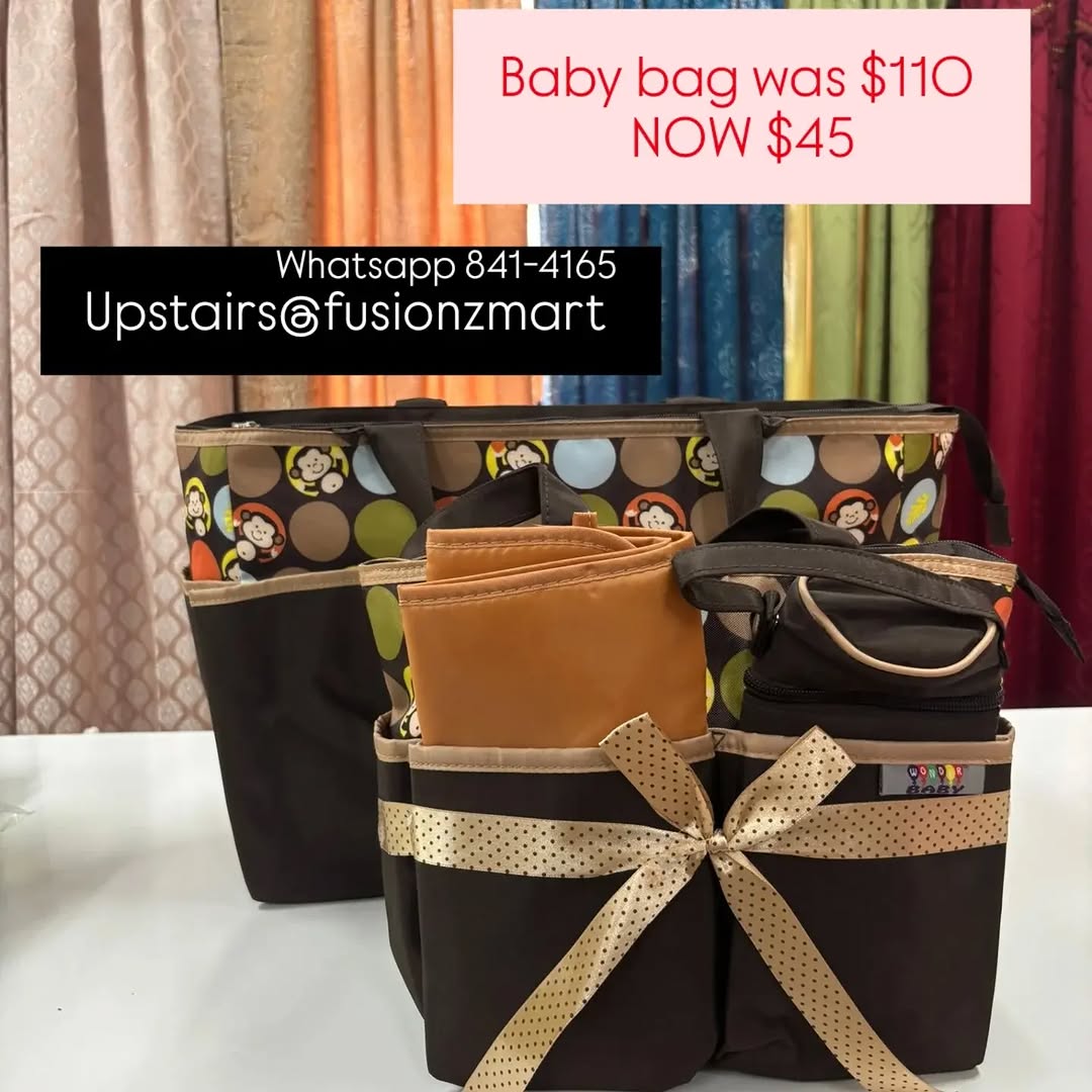 Baby Bags Clearance – Was $110, Now $45 at Fusionz Mart